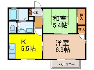 シャルム・テラハタの物件間取画像